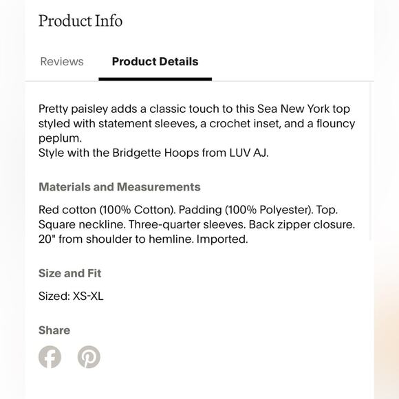 Sea New York Theodora Top - Picture 7 of 7